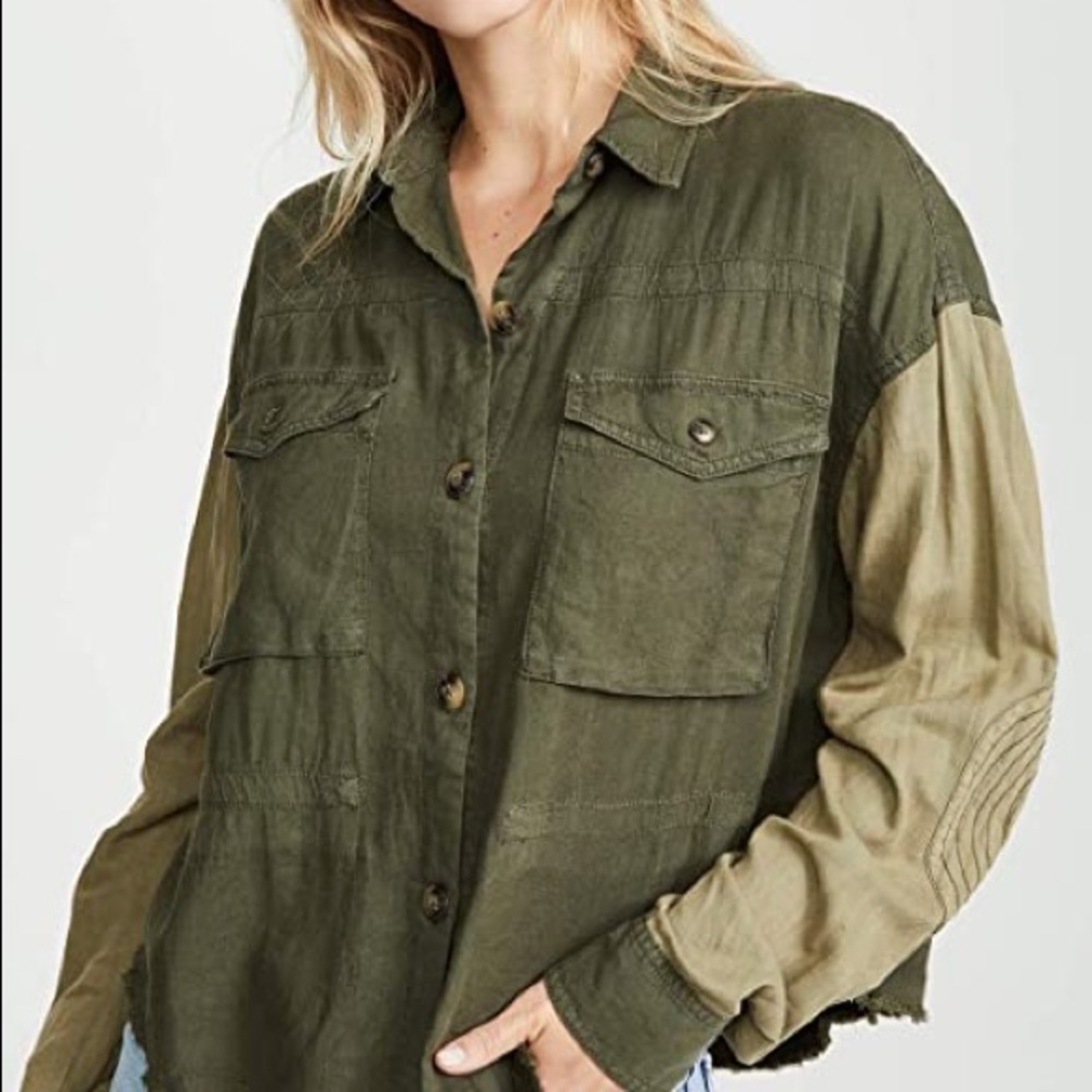 Free People Day Drifter Utility Military Shirt
